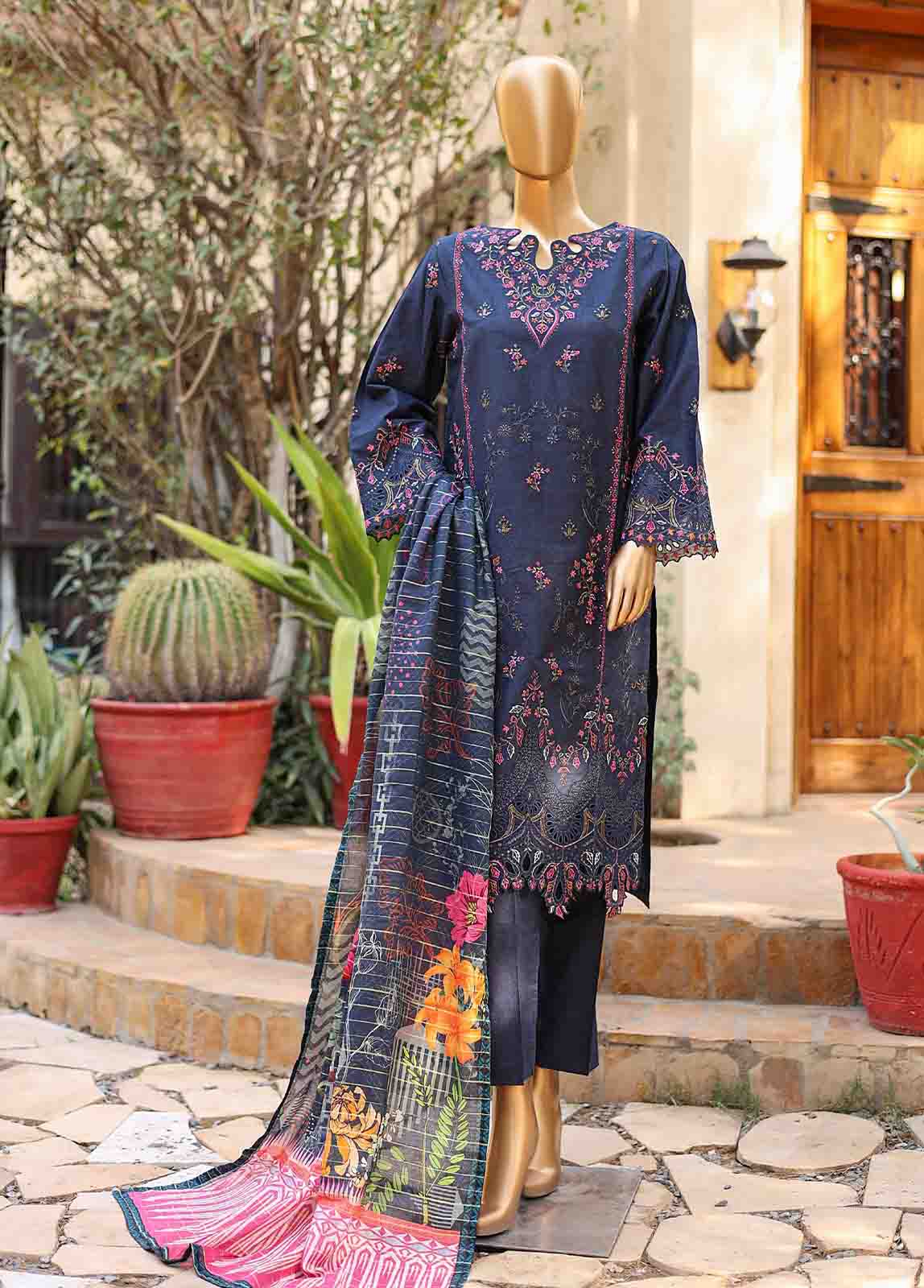 Bin Saeed SMLF-EMB-409 B | 3 Piece Stitched Embroidered Collection