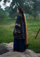 3Pc DIGITAL PRINTED SLUB KHADDAR Unstitched Suit ELSEWHERE By Elaf Premium