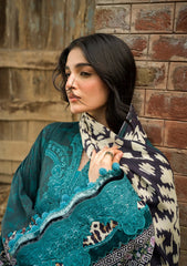 3Pc DIGITAL PRINTED SLUB KHADDAR Unstitched Suit DUSK By Elaf Premium