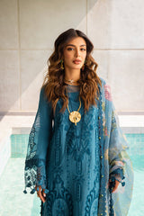 SAPPHIRE - SRLL24-07 | 3PC Unstitched Luxury Lawn By Saira Rizwan