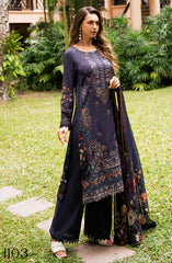 Y-1103 | 3Pc Unstitched Suit Embroidered Lawn Vol-11 Riwayat By Ramsha