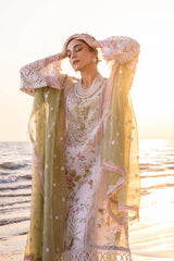 AKOYA - SRLL24-05 | 3PC Unstitched Luxury Lawn By Saira Rizwan