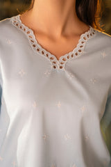 2-PC Stitched Cotton Chikankari By Casual Lite | CSL 05