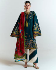3-PC Unstitched Digital Printed Embroidered By Jugnu | ANARA