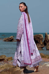 3-PC Unstitched Embroidered Soft Prints By Afrozeh | Amethyst