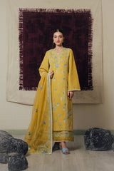 3-PC Unstitched Printed Lawn Daybreak By Afrozeh | Sunhaze