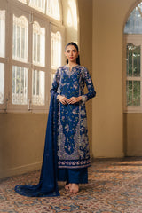 3-PC Unstitched Printed Lawn Daybreak By Afrozeh | Duskmelt