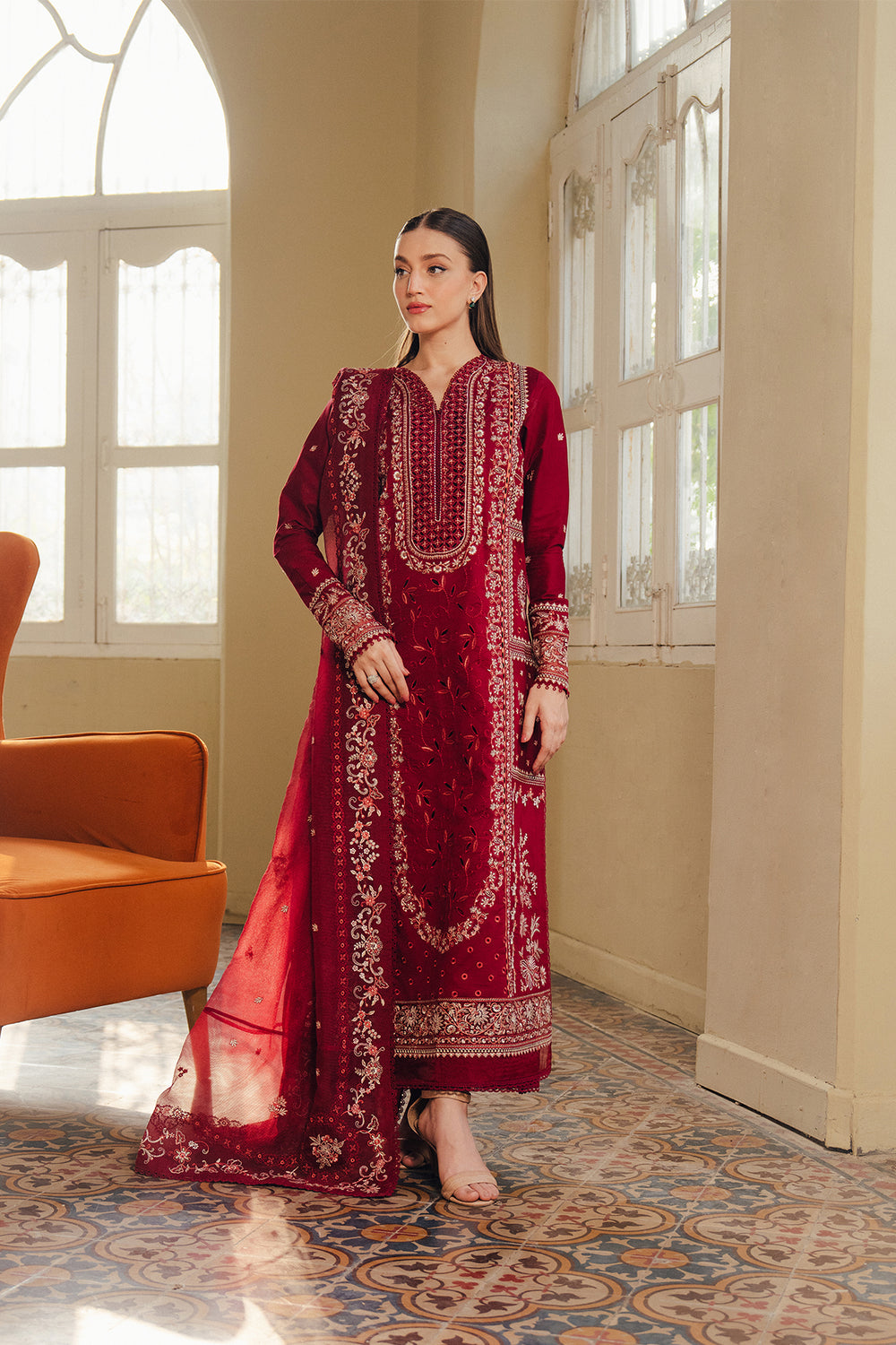 3-PC Unstitched Printed Lawn Daybreak By Afrozeh | Sundrown