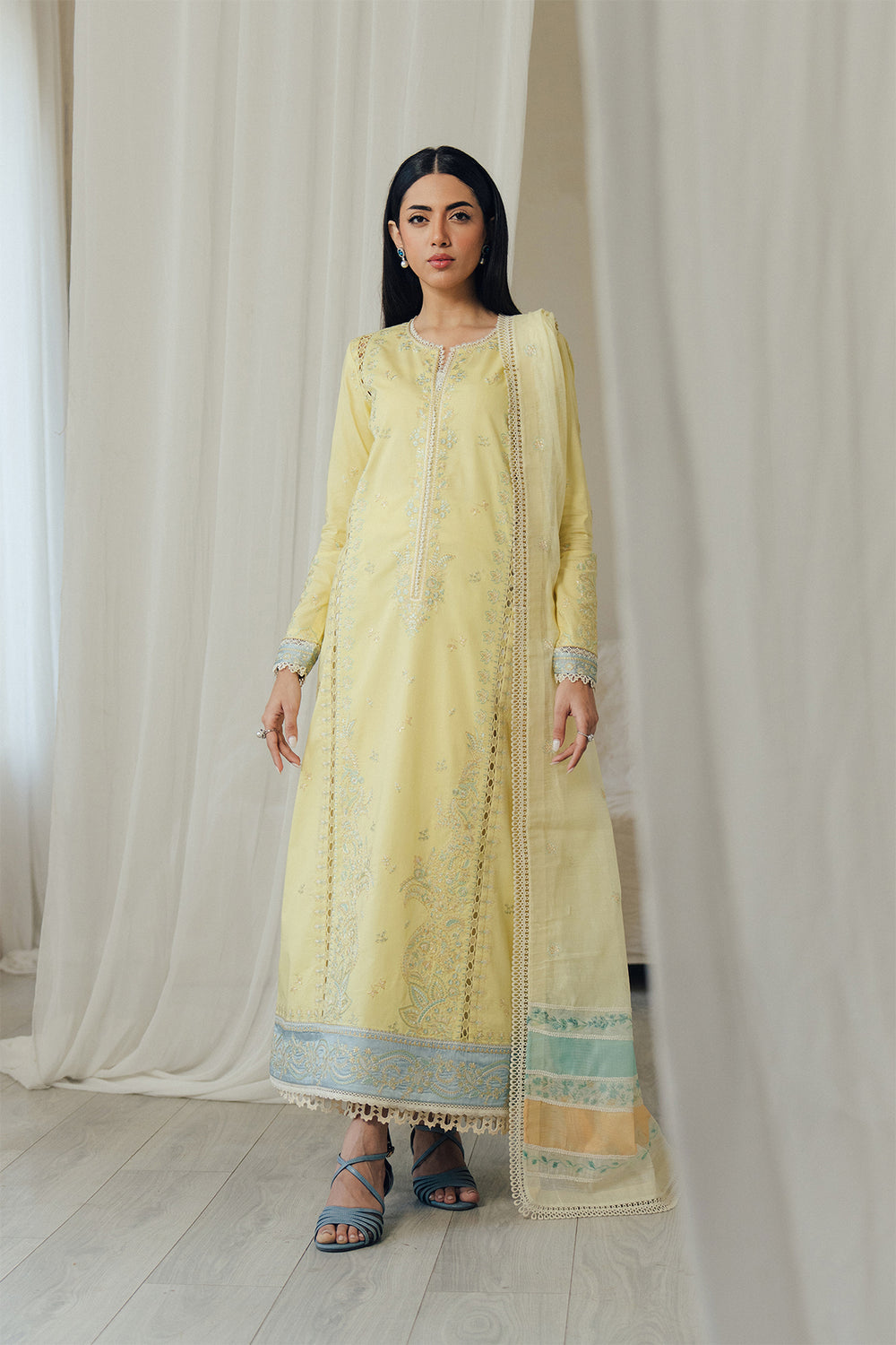 3-PC Unstitched Printed Lawn Daybreak By Afrozeh | Dayglow