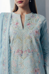 3-PC Unstitched Printed Lawn Daybreak By Afrozeh | Dawnfall