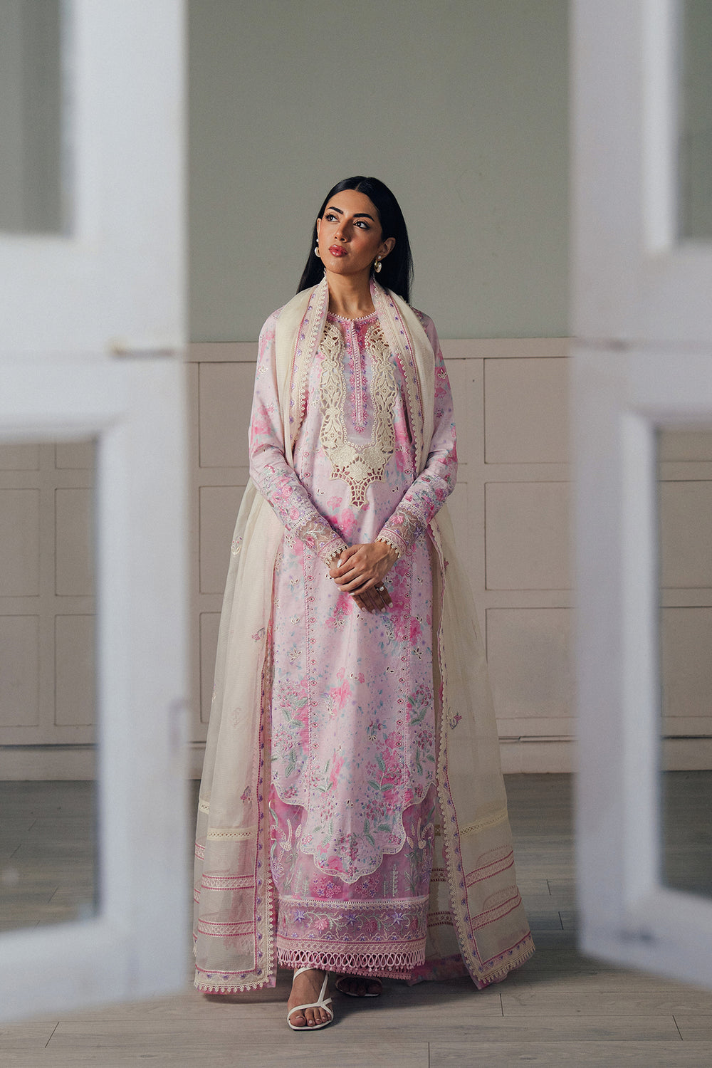 3-PC Unstitched Printed Lawn Daybreak By Afrozeh | Skydust