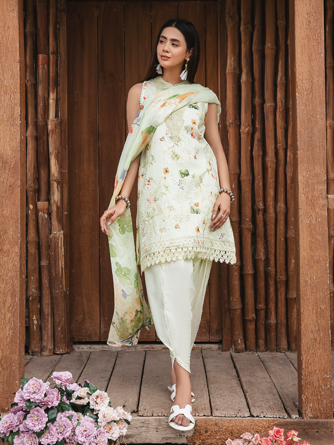3-PC Unstitched Printed Lawn Whimsical Garden By Celts | WG - 05