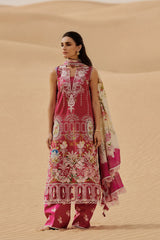 3-PC Unstitched Embroidered Luxury Lawn By Saira Rizwan | ZUMAR