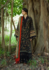 3Pc DIGITAL PRINTED SLUB KHADDAR Unstitched Suit NOIRE By Elaf Premium