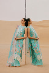 3-PC Unstitched Embroidered Luxury Lawn By Saira Rizwan | MEHRSA