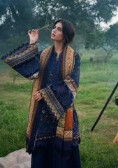 3Pc DIGITAL PRINTED SLUB KHADDAR Unstitched Suit ELSEWHERE By Elaf Premium