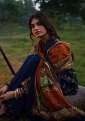 3Pc DIGITAL PRINTED SLUB KHADDAR Unstitched Suit ELSEWHERE By Elaf Premium