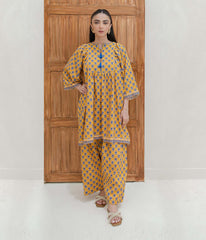 Shirt Shalwar - Mustard - Khaddar Suit - 0661